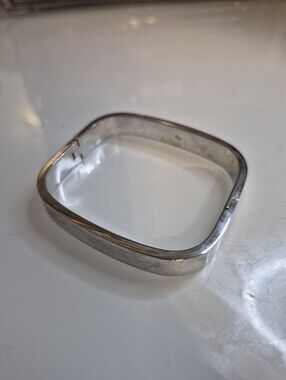 Square Sterling Silver Bangle